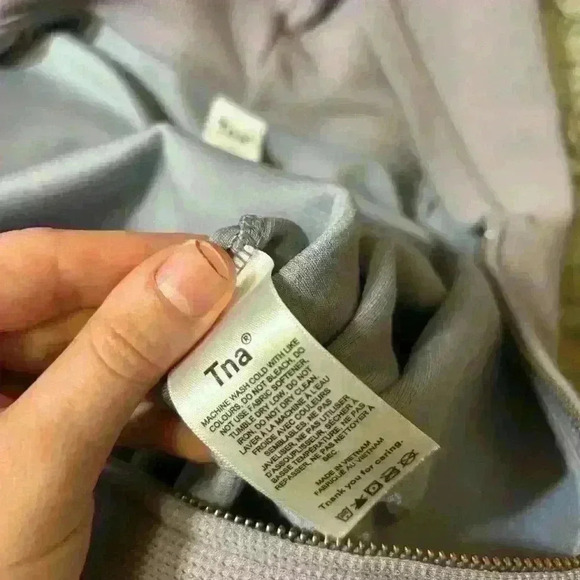 Purple ash TNA WAFFLE  ZIP HOODIE - Picture 5 of 7